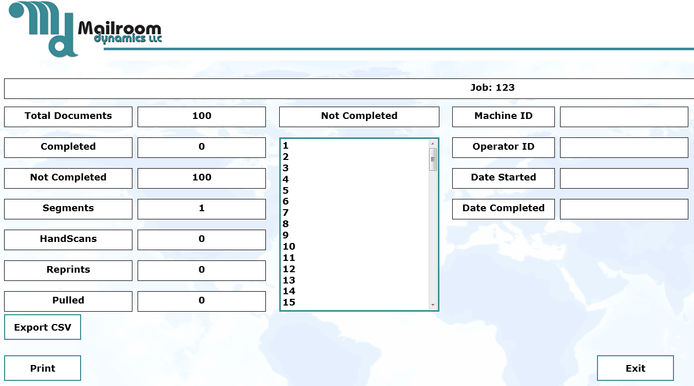 MRD Output Verification Mailroom Dynamics